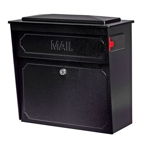 Mail Boss Black Townhouse Wall Mount Locking Mailbox